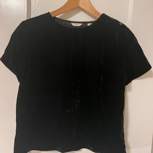 Jack Wills Black Velvet Top